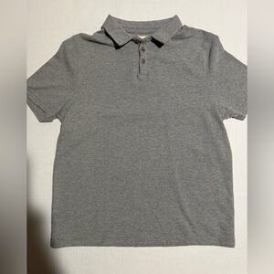 escape brand grey textured three button polo‎ shirt, men's medium #1243
